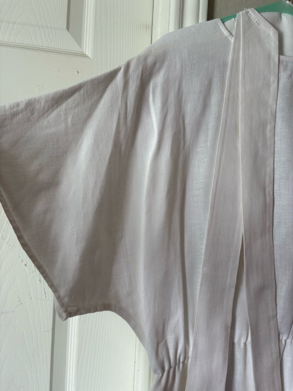 Lauren Ralph Lauren White Linen-Effect Wrap Midi Dress - Picture 8 of 10